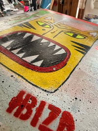 Image 3 of TIGER MIXED-MEDIA-UNIKAT AUF HOLZPLATTE
