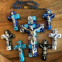 Image 1 of Lousy Crucifix - handmade lucky dice crucifix 