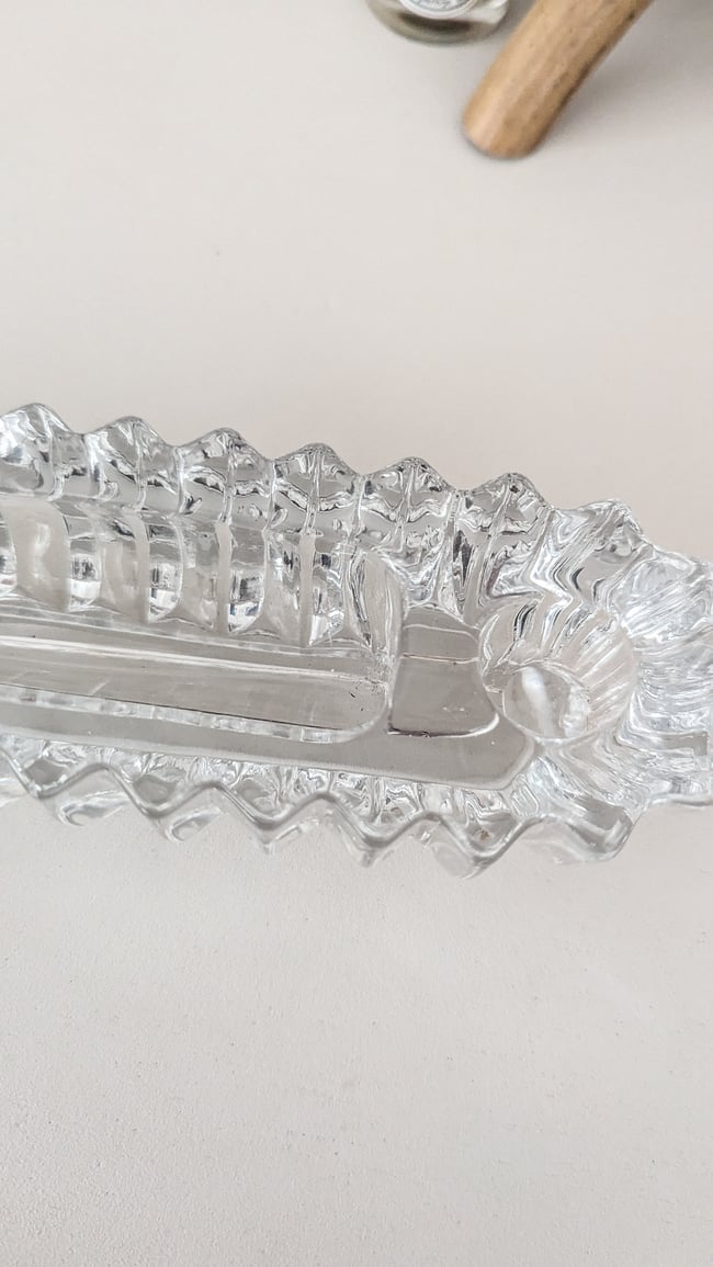 Bougeoir double en cristal 