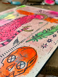 Image 3 of IBIZA MIXED-MEDIA-UNIKAT AUF HOLZPLATTE