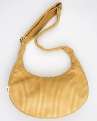 Image 2 of Sac croissant • velours côtelé jaune