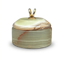 Image 3 of Boîte à bijoux en onyx vert vintage 1970 marbre vert boîte à bagues ancienne pierre naturelle 