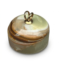 Image 6 of Boîte à bijoux en onyx vert vintage 1970 marbre vert boîte à bagues ancienne pierre naturelle 