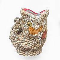 Image 3 of Vase en coquillages vintage en forme de poisson - art populaire bord de mer 1970