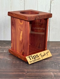 Image 1 of Tip Box - Eastern Red Cedar - Tip Jar - Charity Box - Donation Box