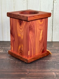 Image 5 of Tip Box - Eastern Red Cedar - Tip Jar - Charity Box - Donation Box