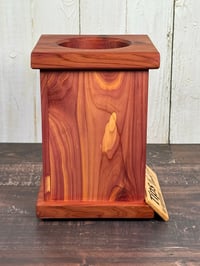 Image 4 of Tip Box - Eastern Red Cedar - Tip Jar - Charity Box - Donation Box