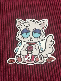 Sad Milk Cat Sticker