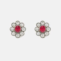 Image 1 of Ruby Halo Stud Earring