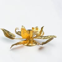 Image 10 of Grande applique murale fleur en métal doré à la feuille vintage Applique flor...