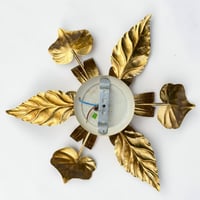 Image 14 of Grande applique murale fleur en métal doré à la feuille vintage Applique flor...