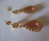 Image 3 of Kate Middleton Princess of Wales Inspired Replikate Peach Crystal Drop Earrings