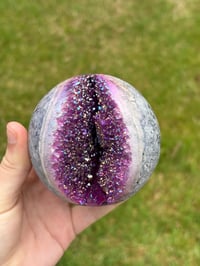Image 1 of Amethyst Druzy Sphere #5