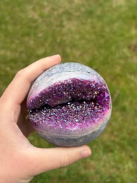 Image 2 of Amethyst Druzy Sphere #5