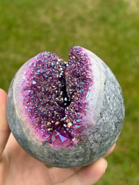 Image 3 of Amethyst Druzy Sphere #5