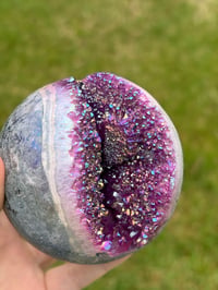 Image 4 of Amethyst Druzy Sphere #5