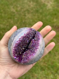 Image 8 of Amethyst Druzy Sphere #5