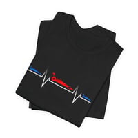 Image 3 of Dragster EKG Heartbeat Line Drag Racing Tee