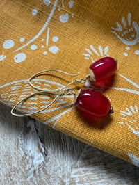 Image 3 of Brass Agate earrings 