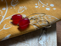 Image 1 of Brass Agate earrings 