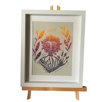 Image 1 of *Holy Holly Rainbow Man* mini screen print A5 framed