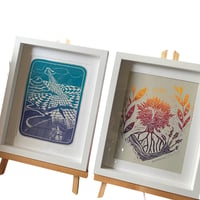 Image 4 of *Holy Holly Rainbow Man* mini screen print A5 framed