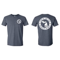 Land Of The Free Michigan Skull® - Blue