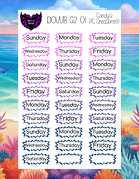 Image 2 of Day of the Week Burst Planner Sticker O-O13