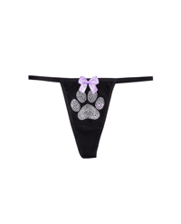 Image 3 of DUMB PUPPY RHINESTONE G-STRING THONG
