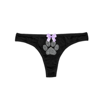 Image 3 of DUMB PUPPY RHINESTONE CHEEKY THONG
