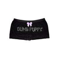 Image 4 of DUMB PUPPY RHINESTONE BOY-SHORTS