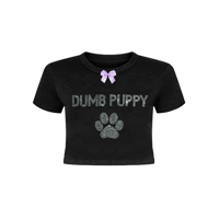 Image 3 of DUMB PUPPY RHINESTONE BABYGIRL TOP