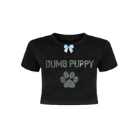 Image 2 of DUMB PUPPY RHINESTONE BABYGIRL TOP