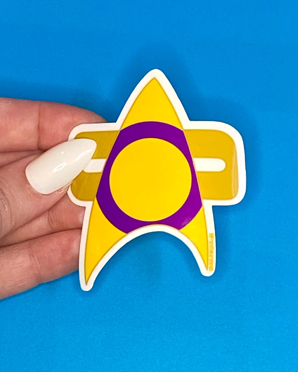 Image of Intersex Pride Comm Badge, LGBTQIA+, Star Trek Voyager & DS9