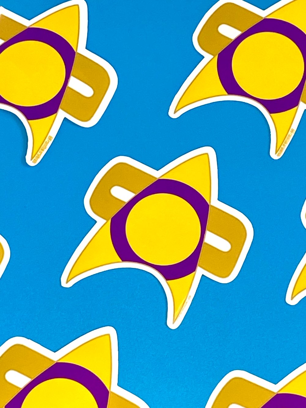 Image of Intersex Pride Comm Badge, LGBTQIA+, Star Trek Voyager & DS9