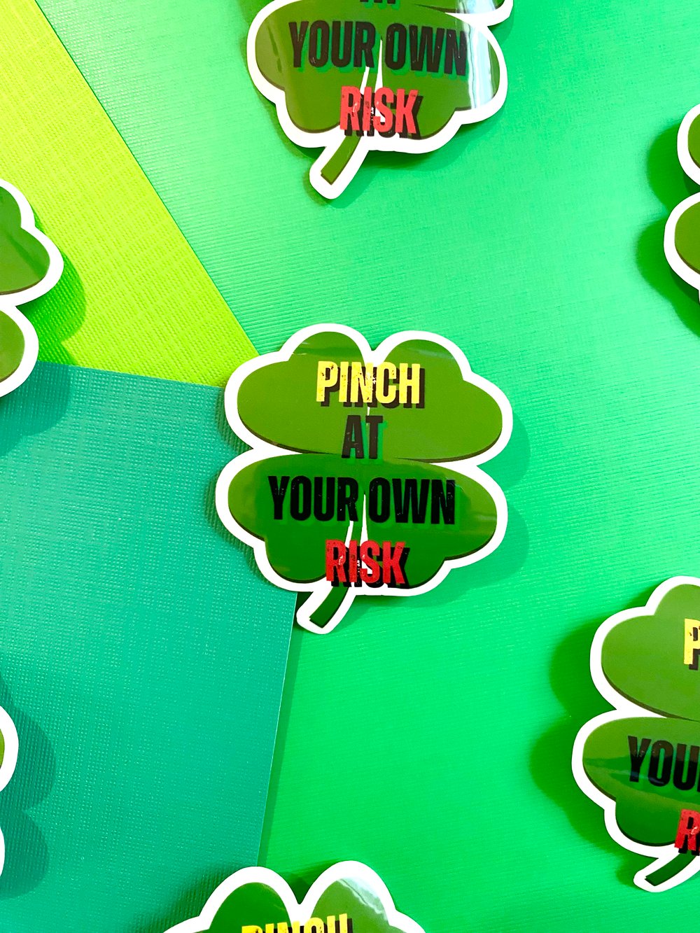 Image of Pinch Me At Your Own Risk Sticker, St. Patrick's Day