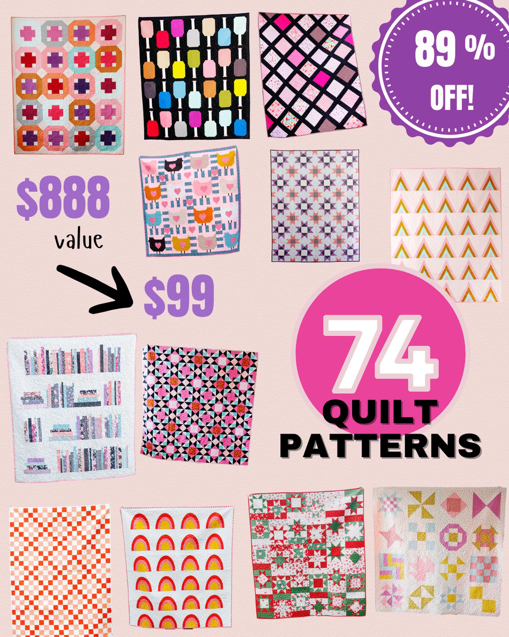 Image of ENTIRE QUILT PATTERN LIBRARY- $888 Value