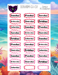 Image 3 of Day of the Week Burst Planner Sticker O-O13