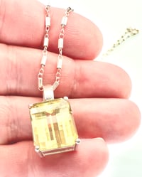 Image 5 of Pixel Cut Lemon Quartz Necklace & Earring Suite