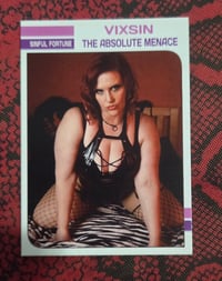 Image 1 of 'MENACE' VIXSIN KISSED & SIGNED TRADING CARD