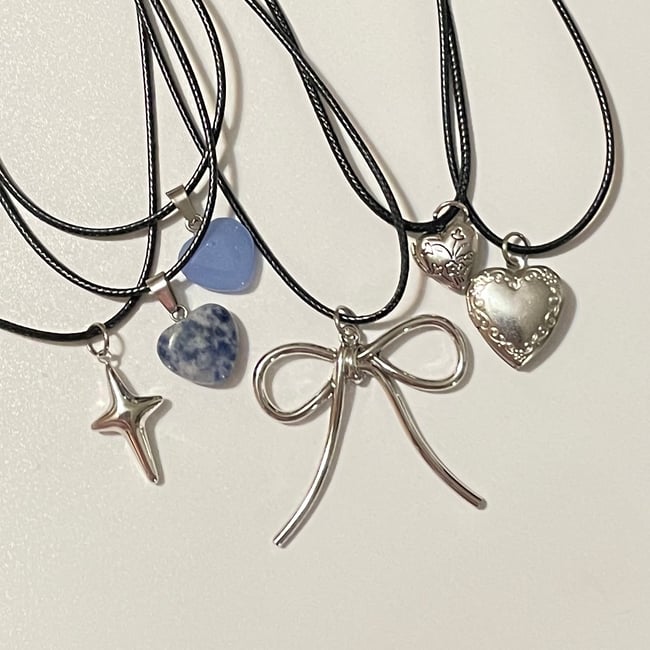 black cord necklaces