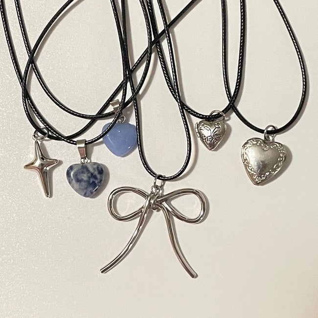 black cord necklaces