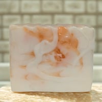Image 2 of Just Peachy Goat's Milk & Glycerin Handcrafted Soap – Peach Nectar | Moisturizing & Phthalate-Free
