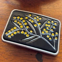 Image 2 of BLACK WATTLE BELT BUCKLE