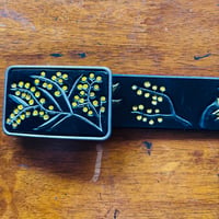 Image 1 of BLACK WATTLE BELT BUCKLE