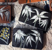 Image 2 of BLACK FLANNEL FLOWER BELT BUCKLE 