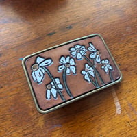 Image 4 of ANTIQUE BROWN NATIVE DAISY BELT BUCKLE