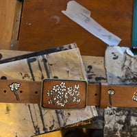 Image 5 of ANTIQUE BROWN NATIVE DAISY BELT BUCKLE