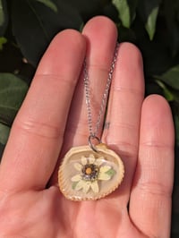 Image 1 of Sunflower & Seashell Necklace