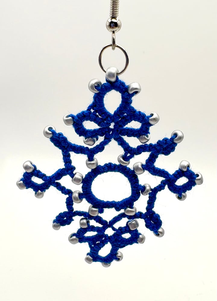 Image of Blue & Silver “Wise Guys” (Movie Version) Magic School House Earrings 
